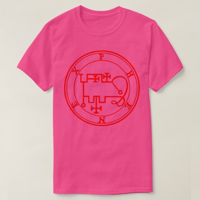 T-shirt Phenex Ars Goetia Sigil Rouge (Design devant)