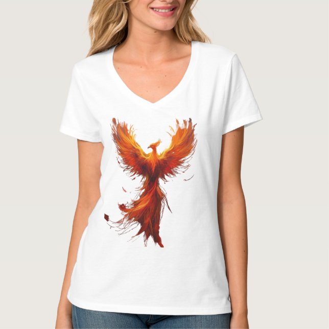 T-shirt Phénix ardent, ressuscite des cendres (Devant)