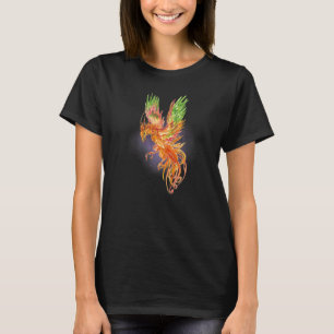 T-shirt Phénix Ascendant Aquarelle Fantastique Mythique My