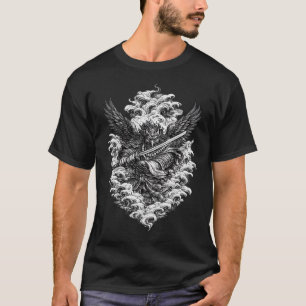 T-Shirt Phénix Japonais   Tatouage Traditionnel Ir