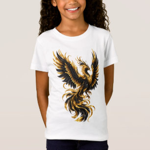 T-Shirt Phénix Noir & Or – Renaissance & Puissance de Luxe