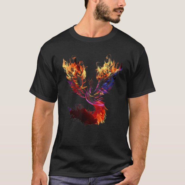 T-shirt Phénix oiseau de feu renaissance s'élevant des cen (Devant)