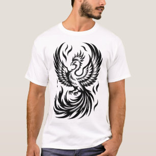 T-shirt Phénix qui s'élève Graphique Majestueux Oiseau de 