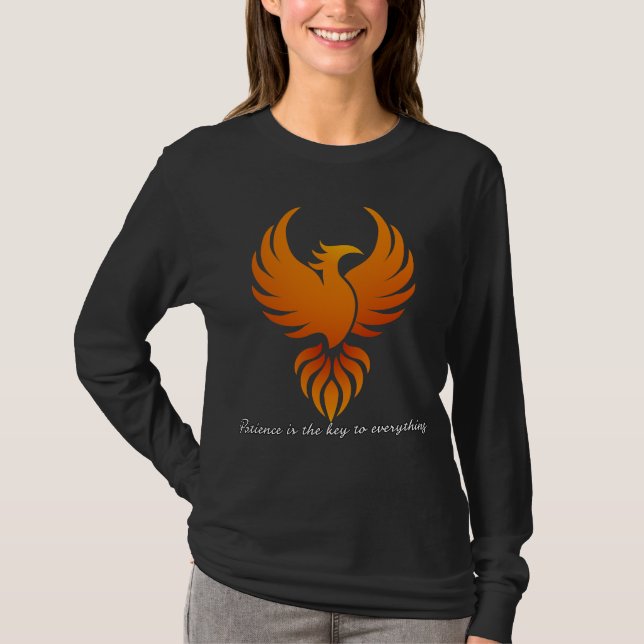 T-shirt Phénix se relever | Patience Motivation Q (Devant)
