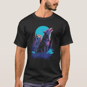 T-shirt Phenomenal Howling Wolf Pack Rétro Awesomen