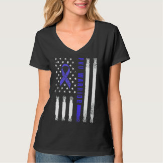 T-shirt Phenylcétonuria Pku Strong Warrior Usa Drapeau