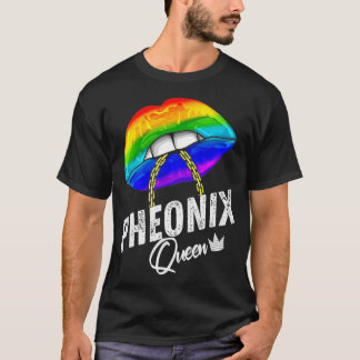T-shirt Pheonix Queen LGBTQ Gay pride Rainbow Flag USA