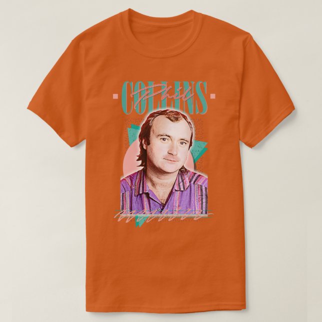 T-shirt Phil Collins Retro 80s Design de ventilateur esthé (Design devant)