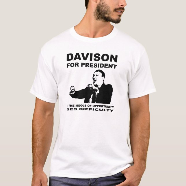T-shirt Phil Davison pour le président (Devant)