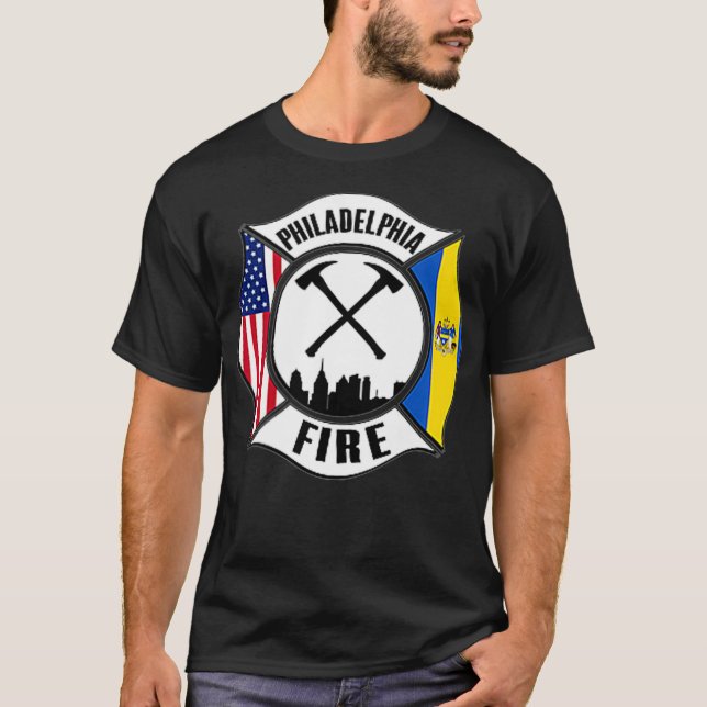 T-shirt Philadelphia Fire Rescue Department Pennsylvania (Devant)