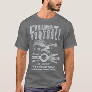 T-shirt Philadelphie Football Est 1933 Fly Eagles Fly Vint