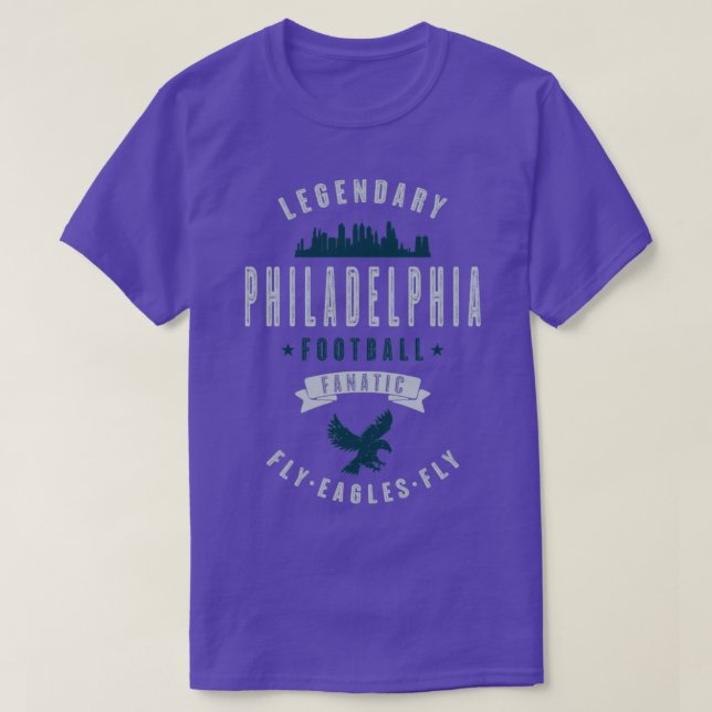 T-shirt Philadelphie Football Fanatique Vintage Look Texte (Design devant)