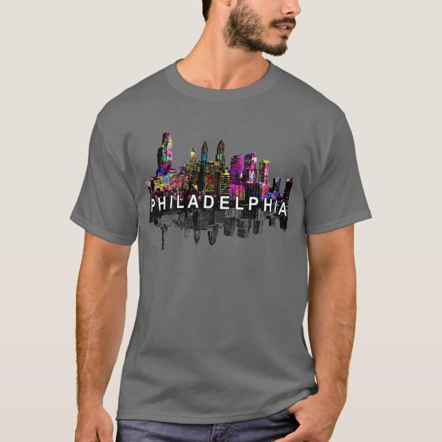 T-shirt Philadelphie, Pennsylvanie en graffiti (Devant)