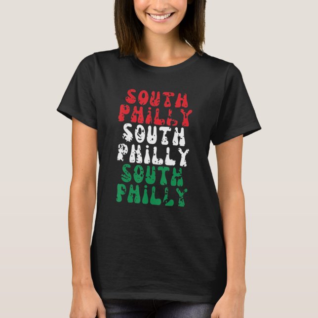 T-shirt Philadelphie Sud Philly Drapeau Italien Ville Broc (Devant)