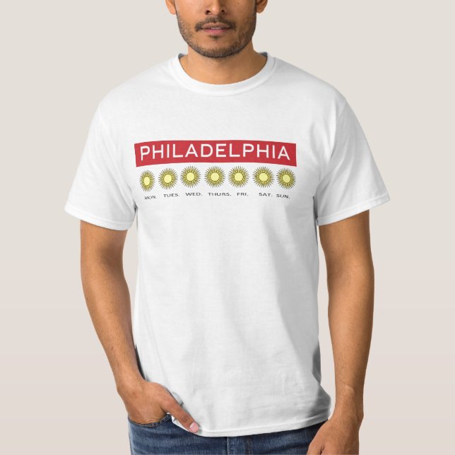 T-SHIRT PHILADELPHIE "TOUJOURS ENSOLEILLÉE" (Devant)