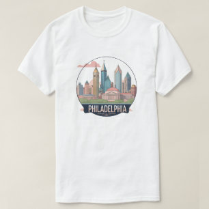 T-shirt Philadelphie ville Pennsylvanie États-Unis horizon