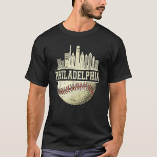 T-shirt Philadelphie vintage Baseball Skyline Rétro Philly