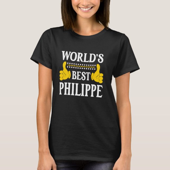 T-shirt Philippe Nom personnel Prénom World's Best Phi (Devant)