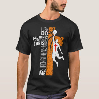 T-shirt Philippians 413 Christian Basketball Religious Bib