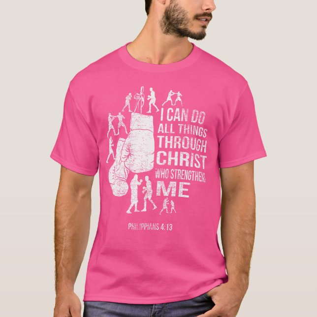 T-shirt Philippiens 413 Religious Boxing Funny Christian B (Devant)