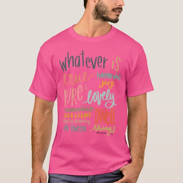 T-shirt Philippiens 48 Verse de la Bible Citation (Devant)