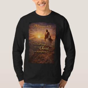 T-shirt Philippiens 4:13 Chemise pour hommes à manches lon