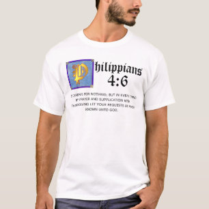 T-shirt Philippiens 4 6 Lettre éclairée Verse de la Bible