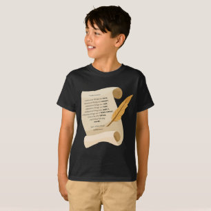 T-shirt Philippiens 4:8 KJV Bible Citation Scroll Boy's