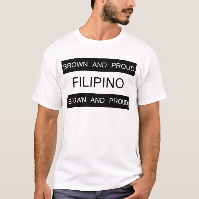 T-shirt Philippin brun et fier (Devant)