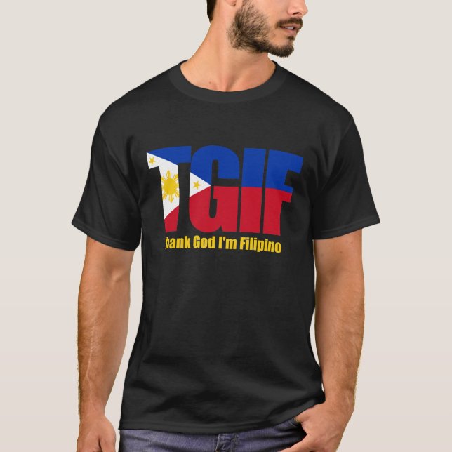 T-shirt Philippin de TGIF avec le drapeau philippin (Devant)