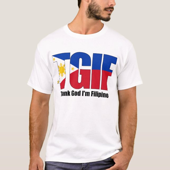 T-shirt Philippin de TGIF avec le drapeau philippin (Devant)