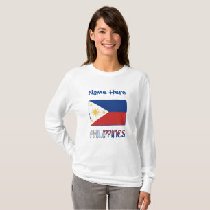 T-shirt Philippine Drapeau bleu Personnalisation