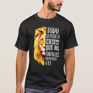 T-shirt Philippines 4 13 Hommes Christian Verse Lion Juda