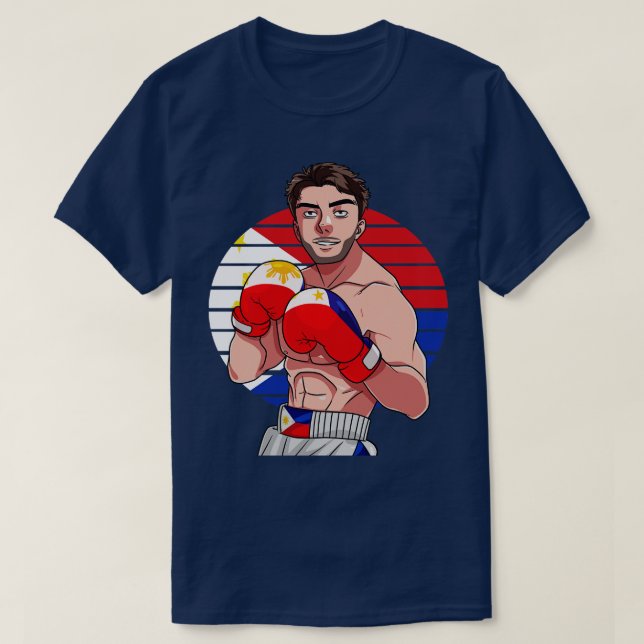 T-shirt Philippines Boxer Drapeau philippin Boxer Lover (Design devant)