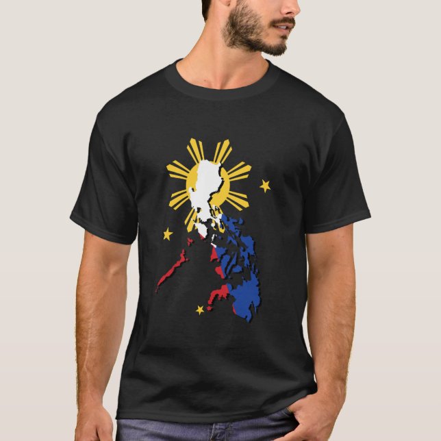 T-shirt Philippines Carte Drapeau Philippines Fierté phili (Devant)