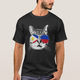 T-shirt Philippines - Chat Drapeau Vintage Femmes Hommes G