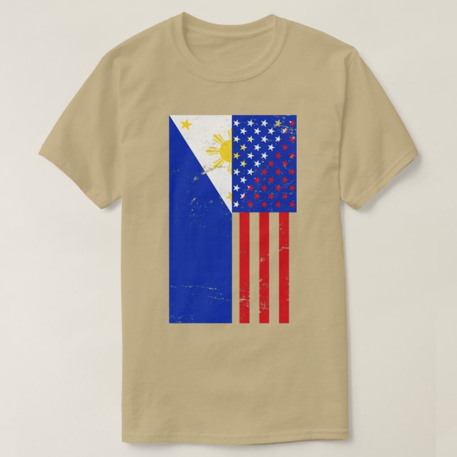 T-shirt Philippines : Drapeau américain (Design devant)