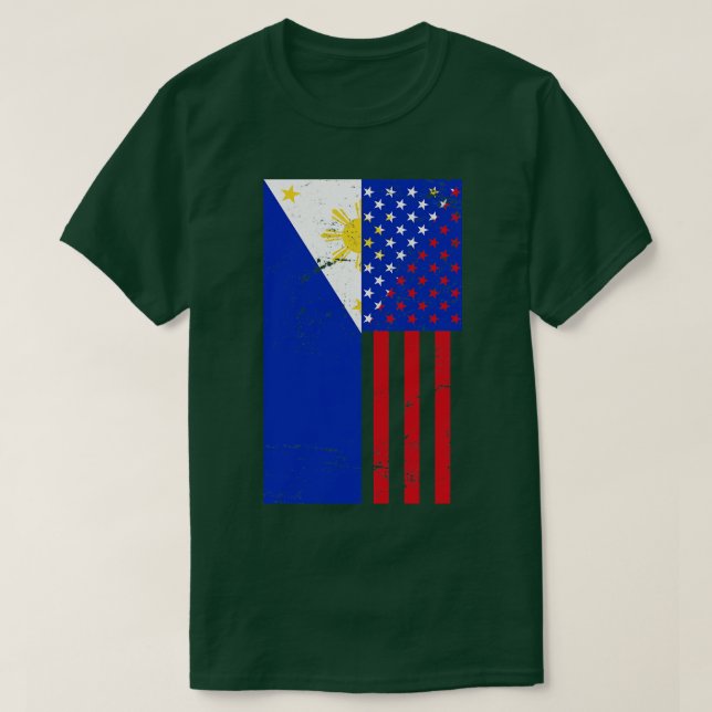 T-shirt Philippines : Drapeau américain (Design devant)