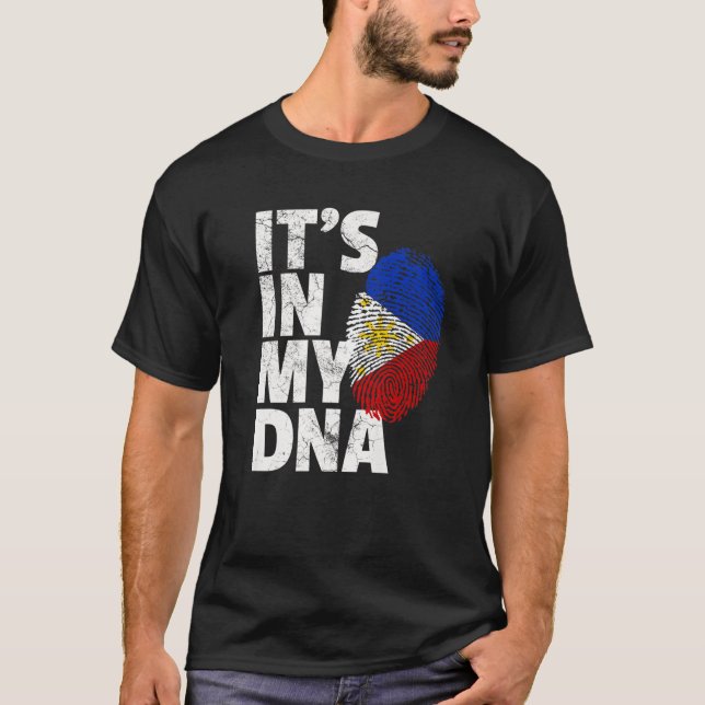 T-shirt Philippines Drapeau C'est dans mon ADN Cadeau de N (Devant)