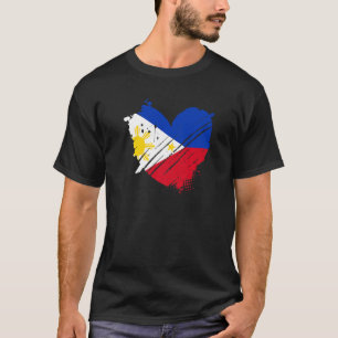 T-shirt Philippines Drapeau J'aime Il dans mon ADN Cadeau
