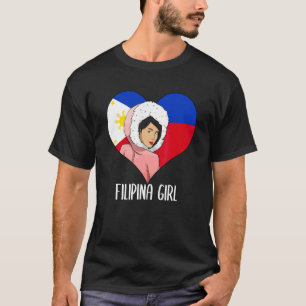 T-shirt Philippines Filipina Alaska Femme Fille Drapeau Al