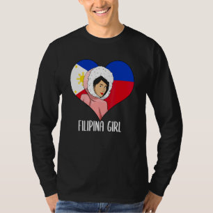 T-shirt Philippines Filipina Alaska Femme Fille Drapeau Al