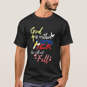 T-shirt Philippines Filipina Catholic God In Her No Fa