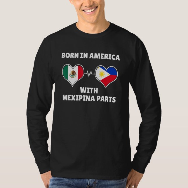 T-shirt Philippines Mexico Filipina Proud Mexipina Mexican (Devant)