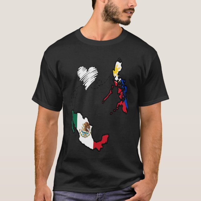 T-shirt Philippines Mexique Philippines Filipino Fier Mexi (Devant)