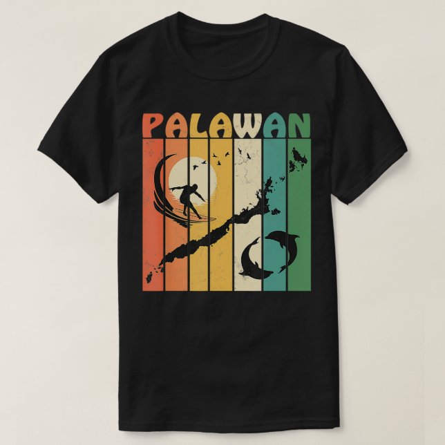 T-shirt Philippines Palawan Surf (Design devant)