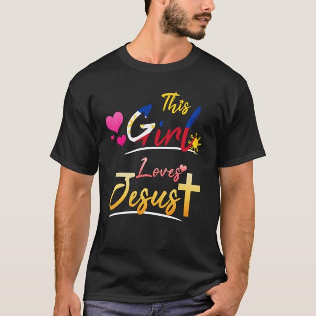 T-shirt Philippines Philippine catholique fille aime (Devant)