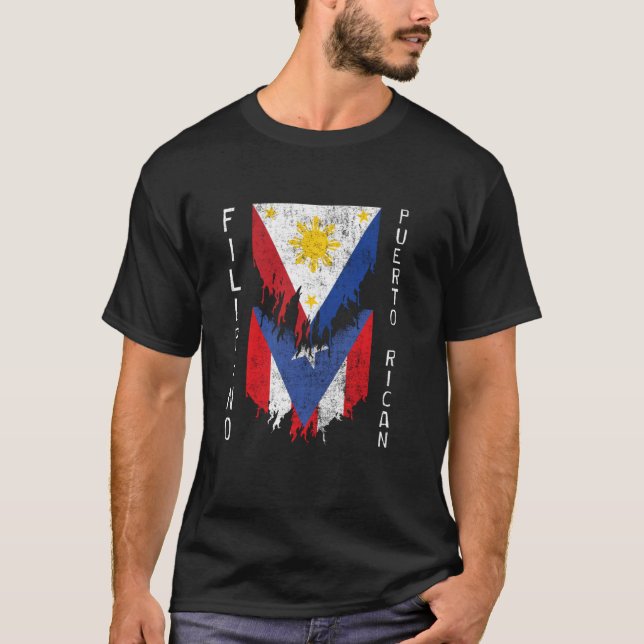 T-shirt Philippines Philippines Pue - Les drapeaux philipp (Devant)