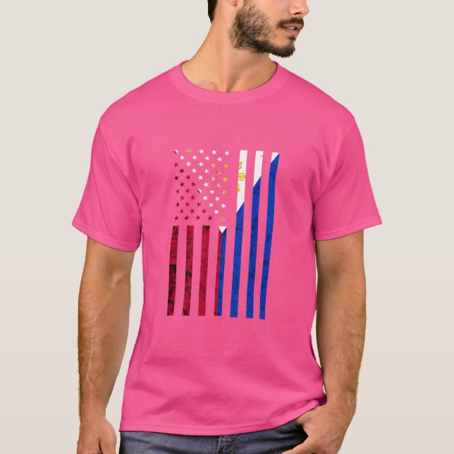 T-shirt Philippines Philippins Fier Drapeau Pilipinas (Devant)