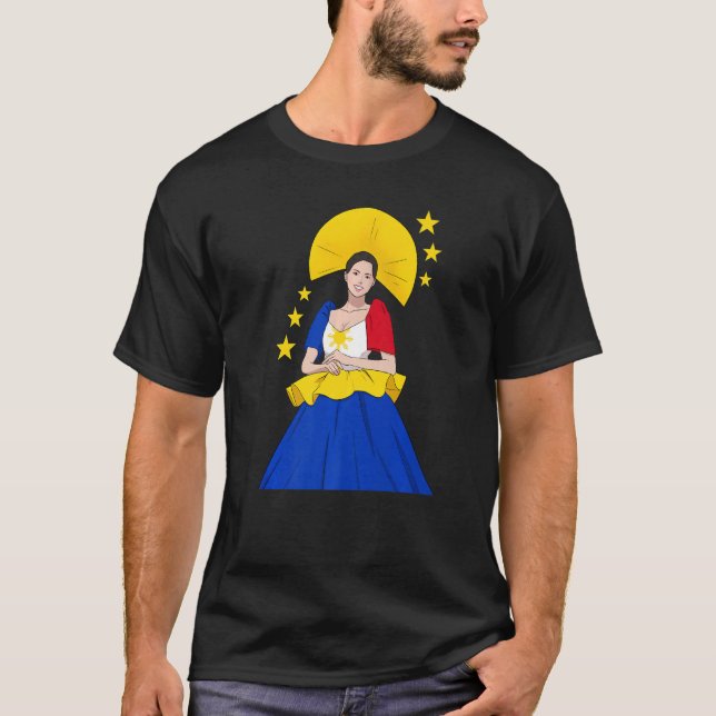 T-shirt Philippines Pinay Filipina Filipiniana Proud Woman (Devant)